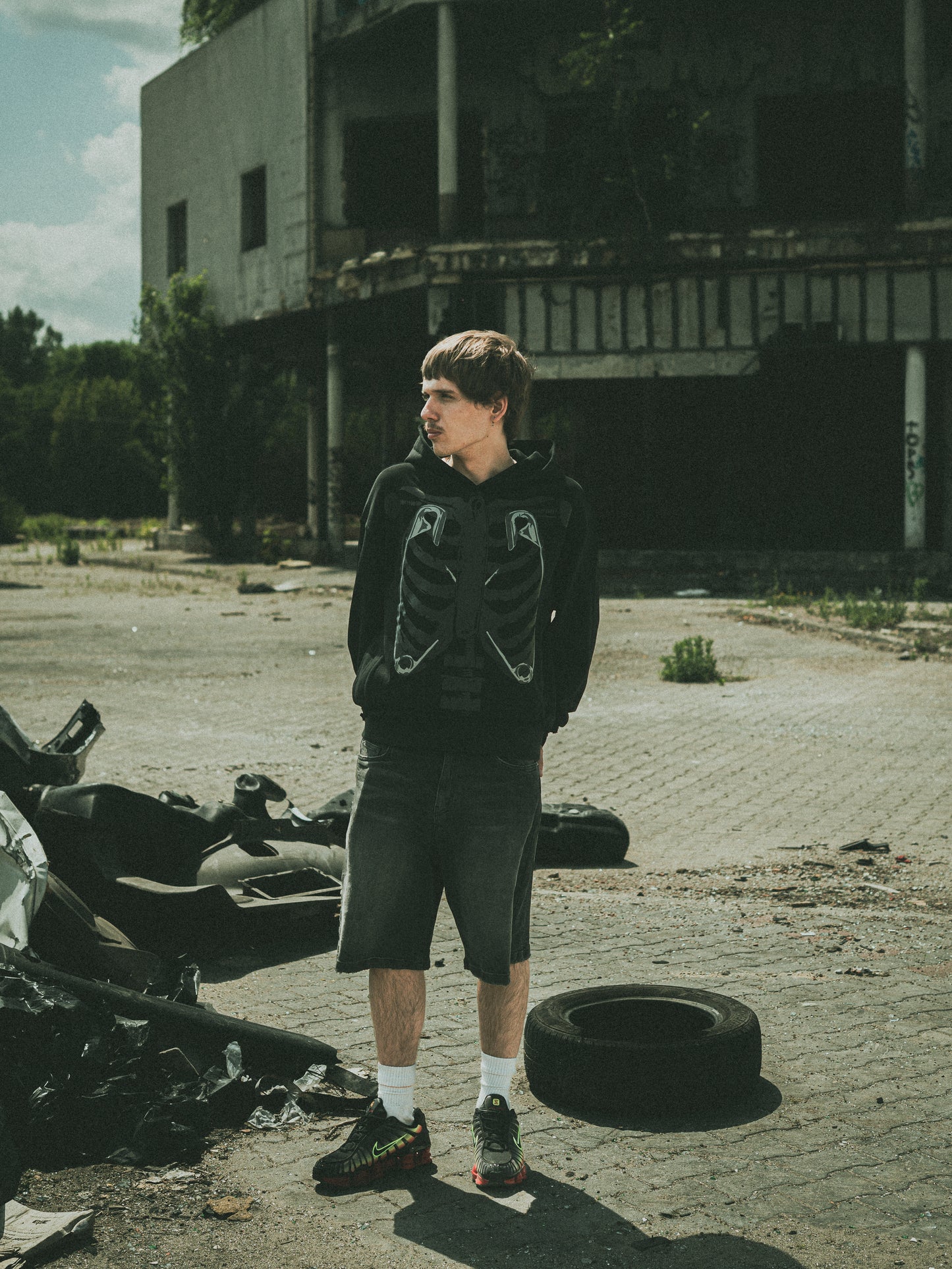 SKELETON HOODIE BLACK
