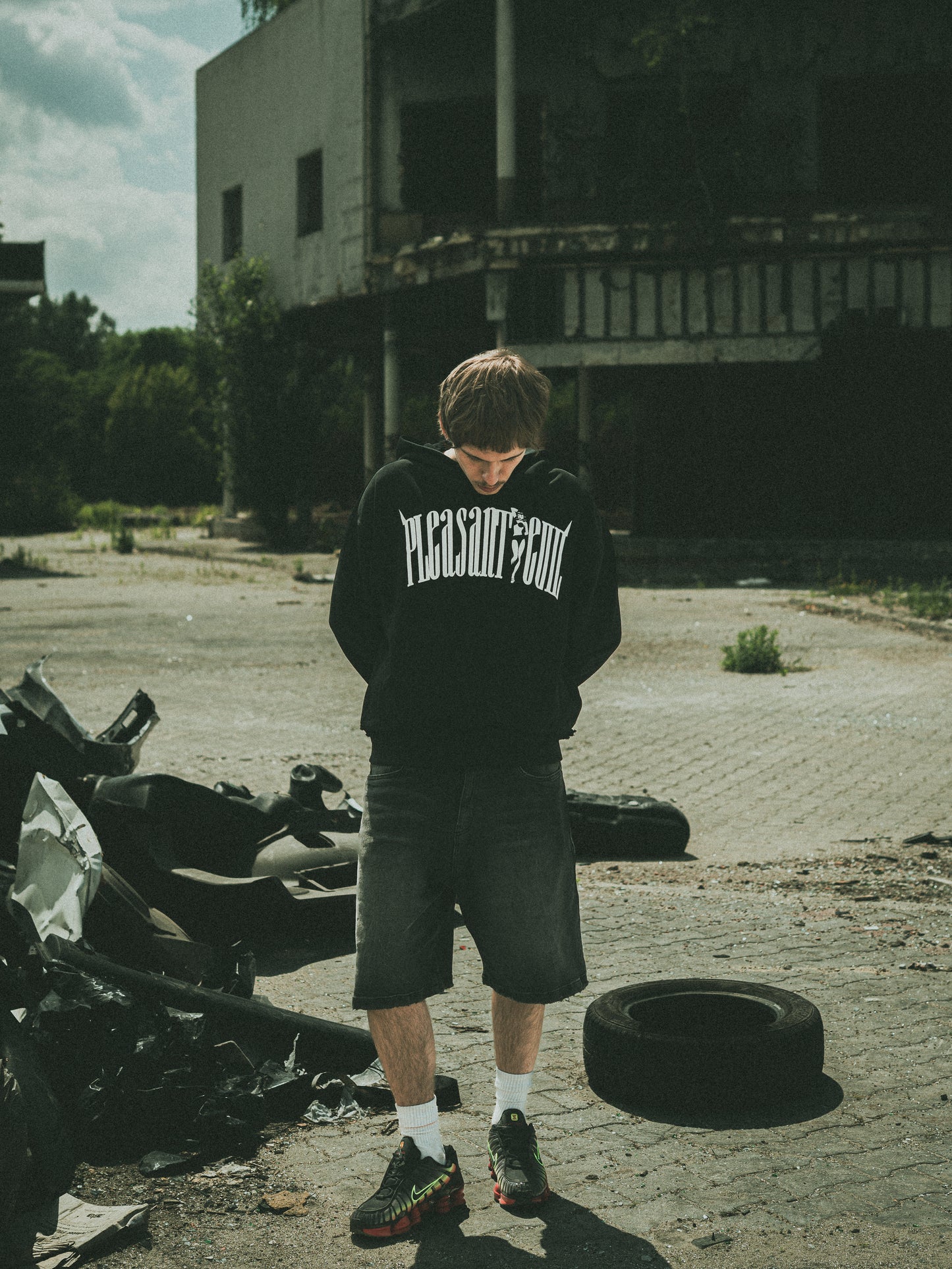 UNIVERSITY LOGO HOODIE BLACK