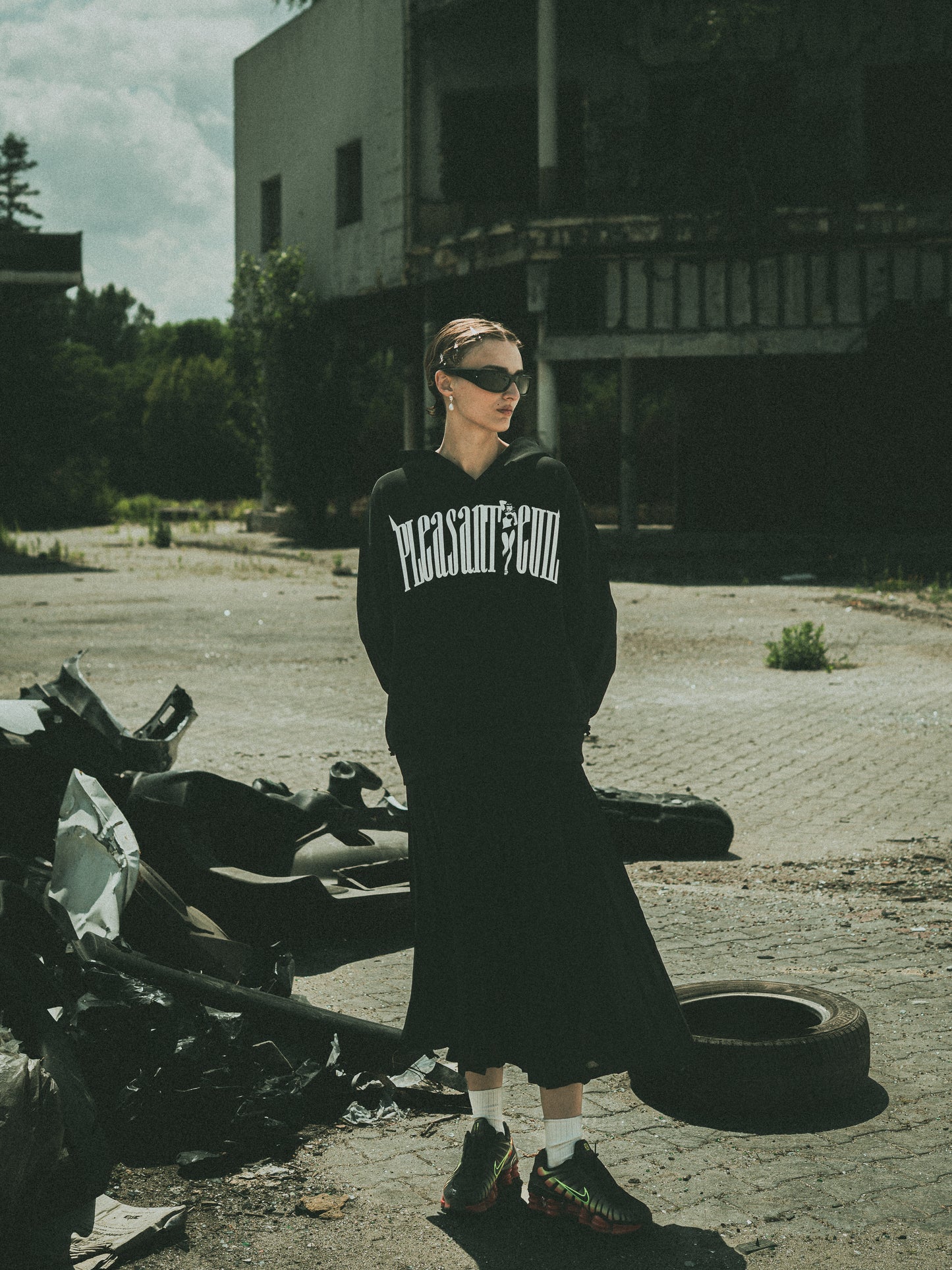 UNIVERSITY LOGO HOODIE BLACK