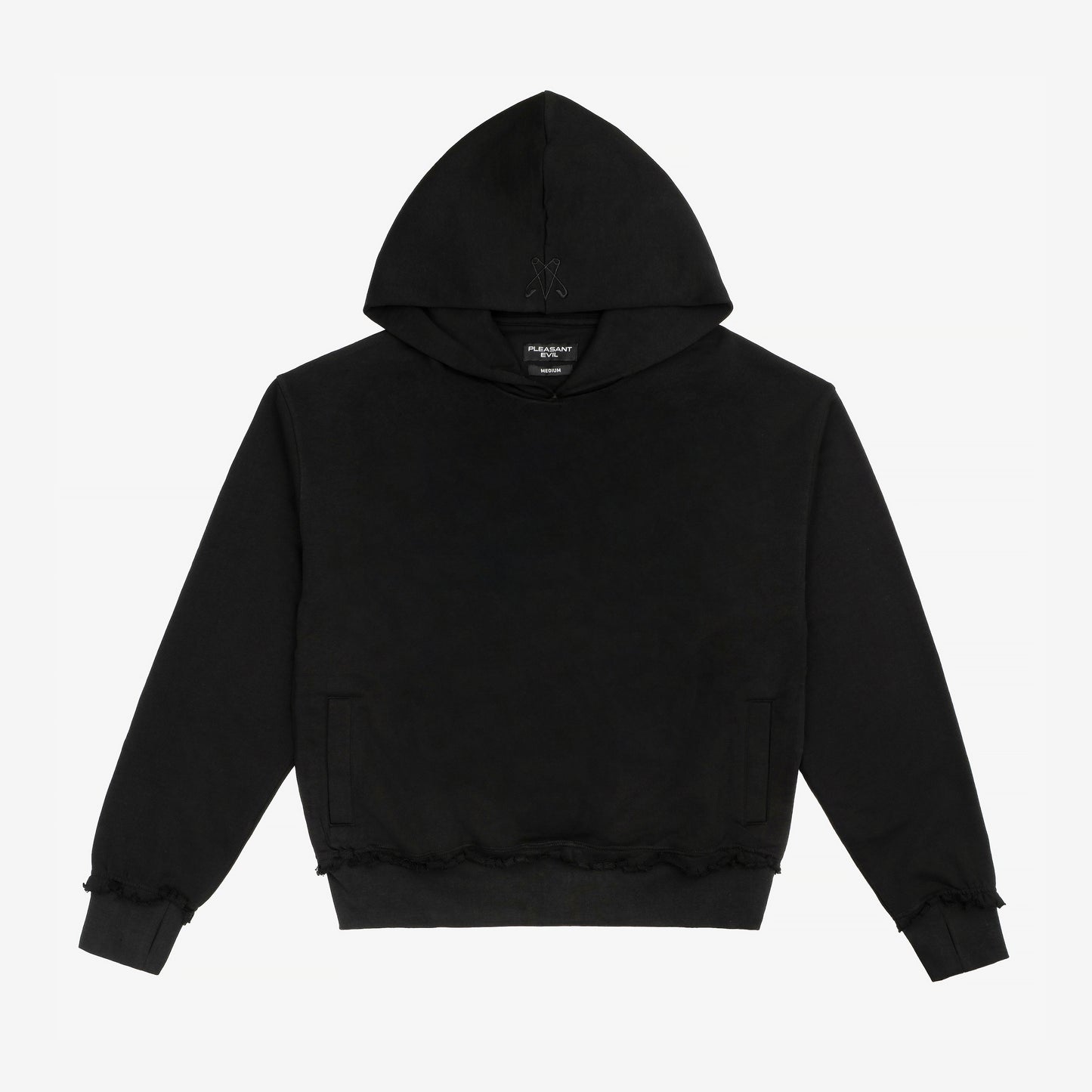BLANK BLACK HOODIE