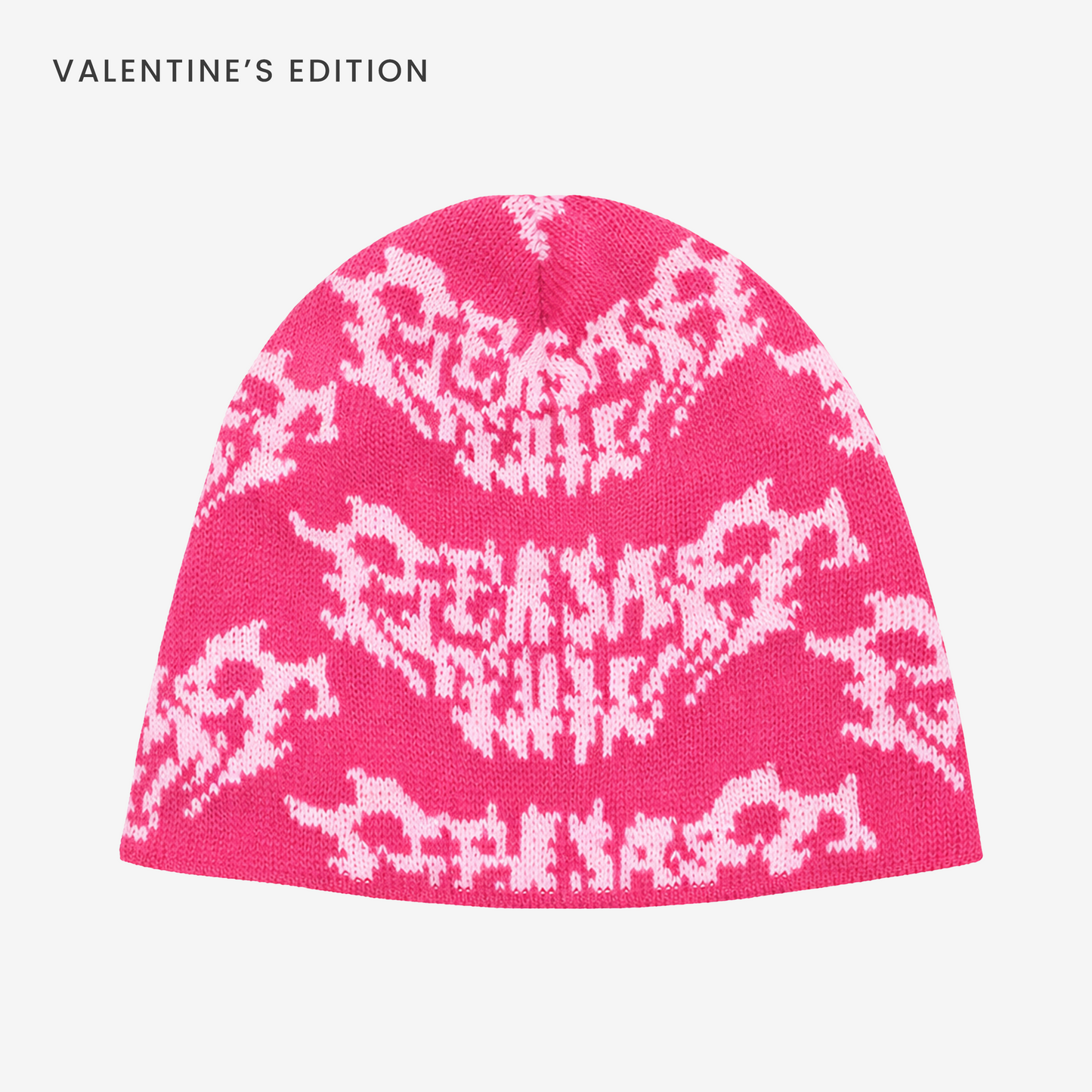 METAL LOGO MAGENTA BEANIE