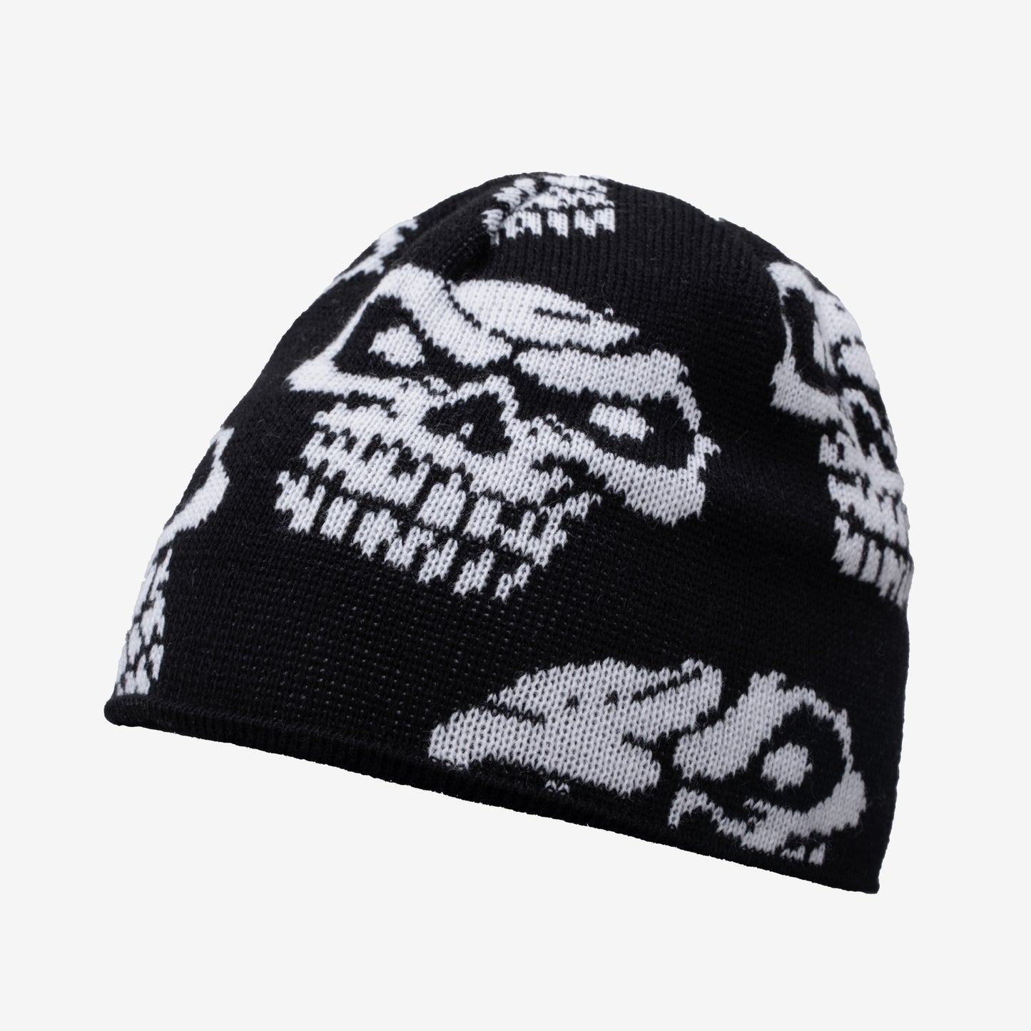 SKULL BLACK BEANIE