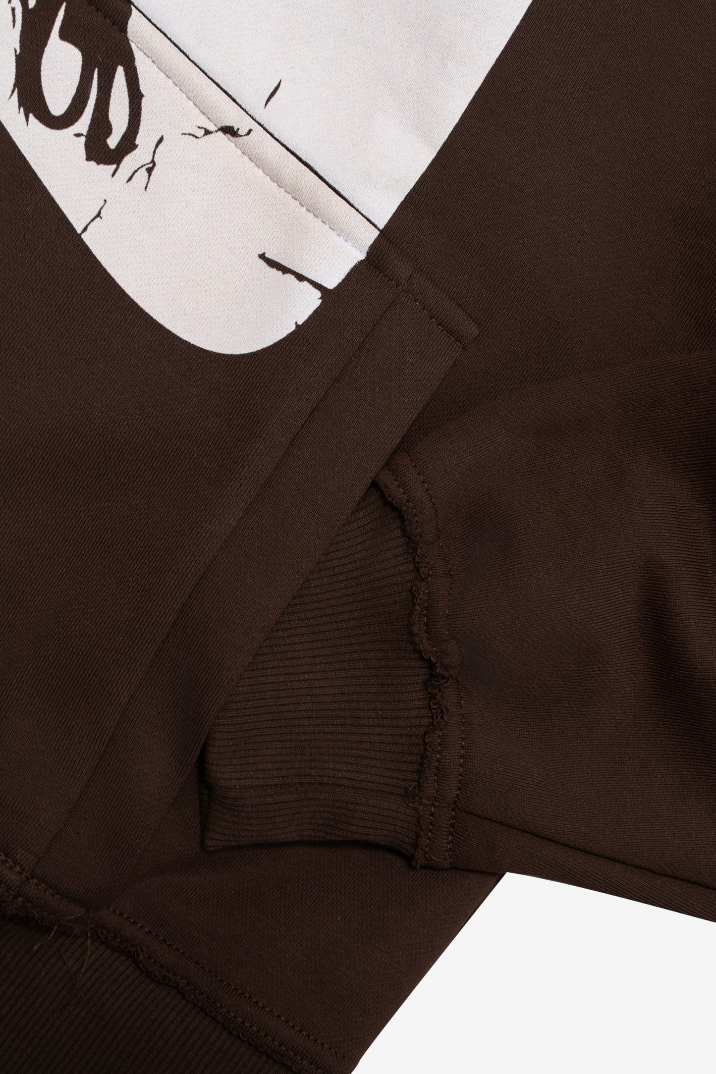 CROSS ZIP HOODIE DARK BROWN