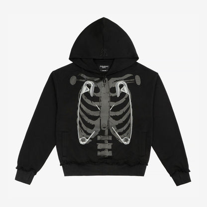 SKELETON HOODIE BLACK