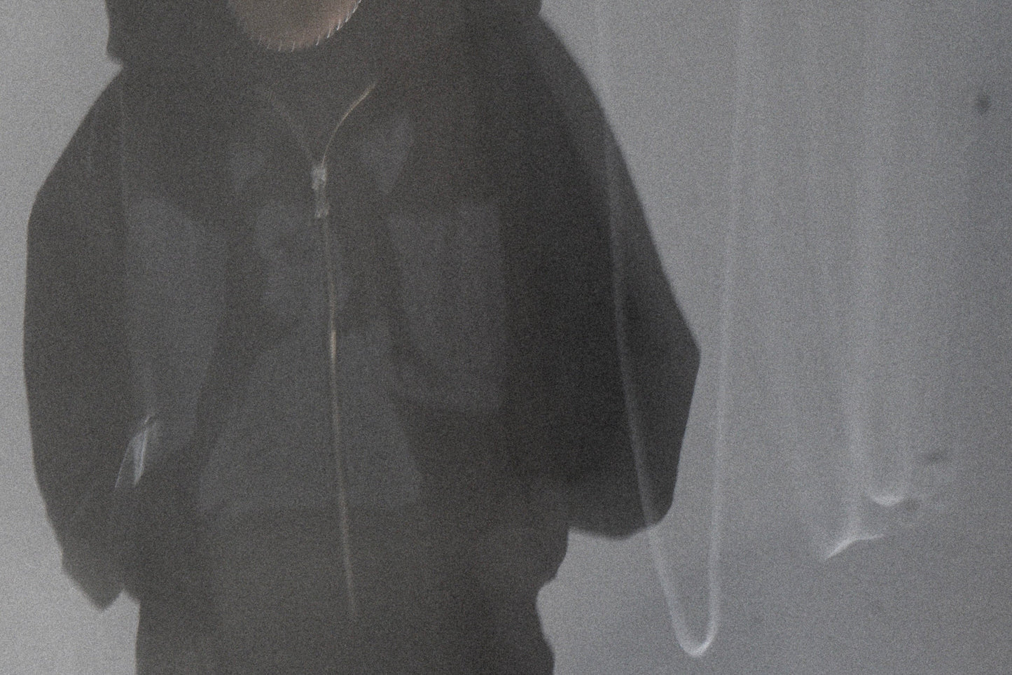 CROSS ZIP HOODIE GREY