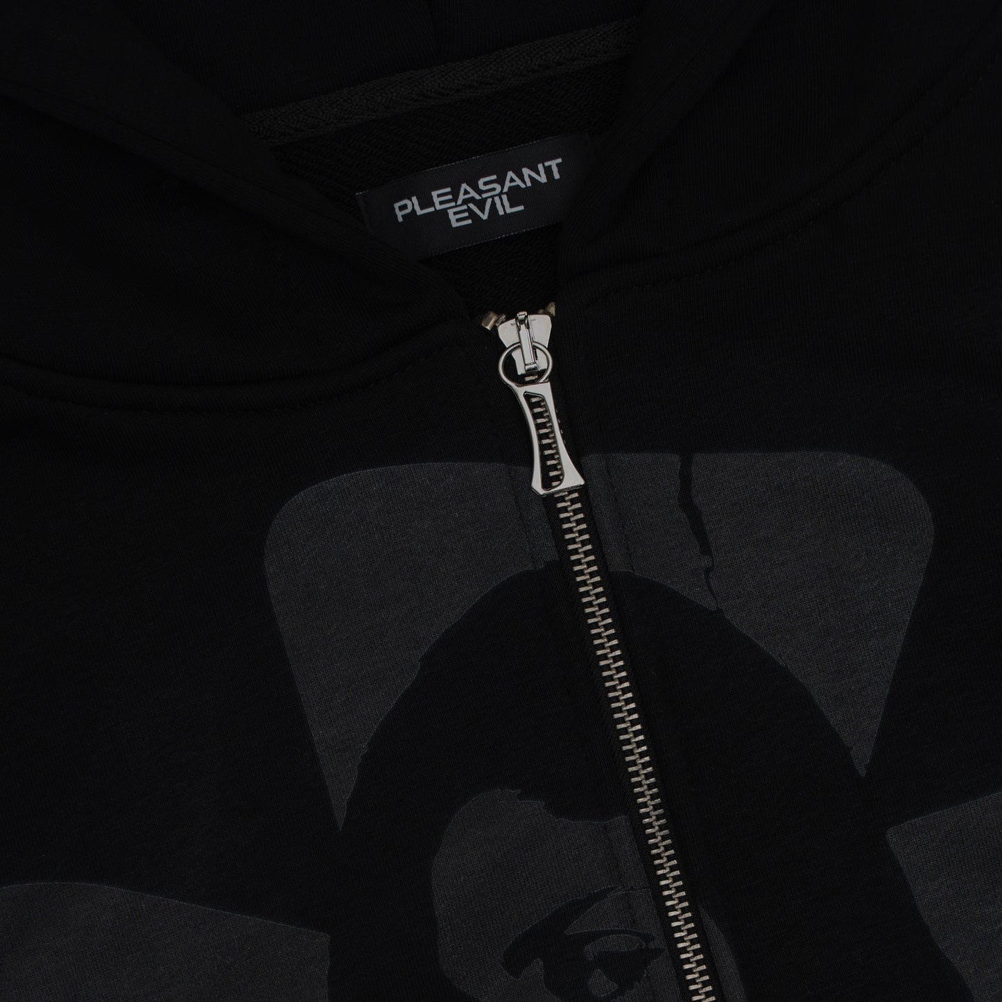 CROSS ZIP HOODIE GREY