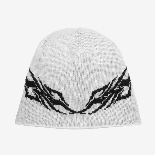 TRIBAL BEANIE WHITE