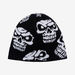 SKULL BLACK BEANIE
