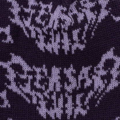 METAL LOGO BEANIE PURPLE