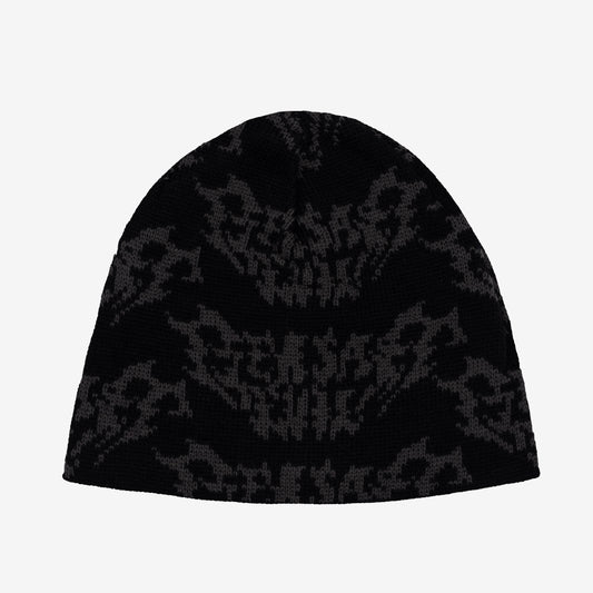 METAL LOGO BEANIE BLACK