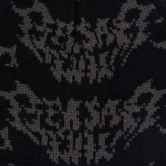METAL LOGO BEANIE BLACK