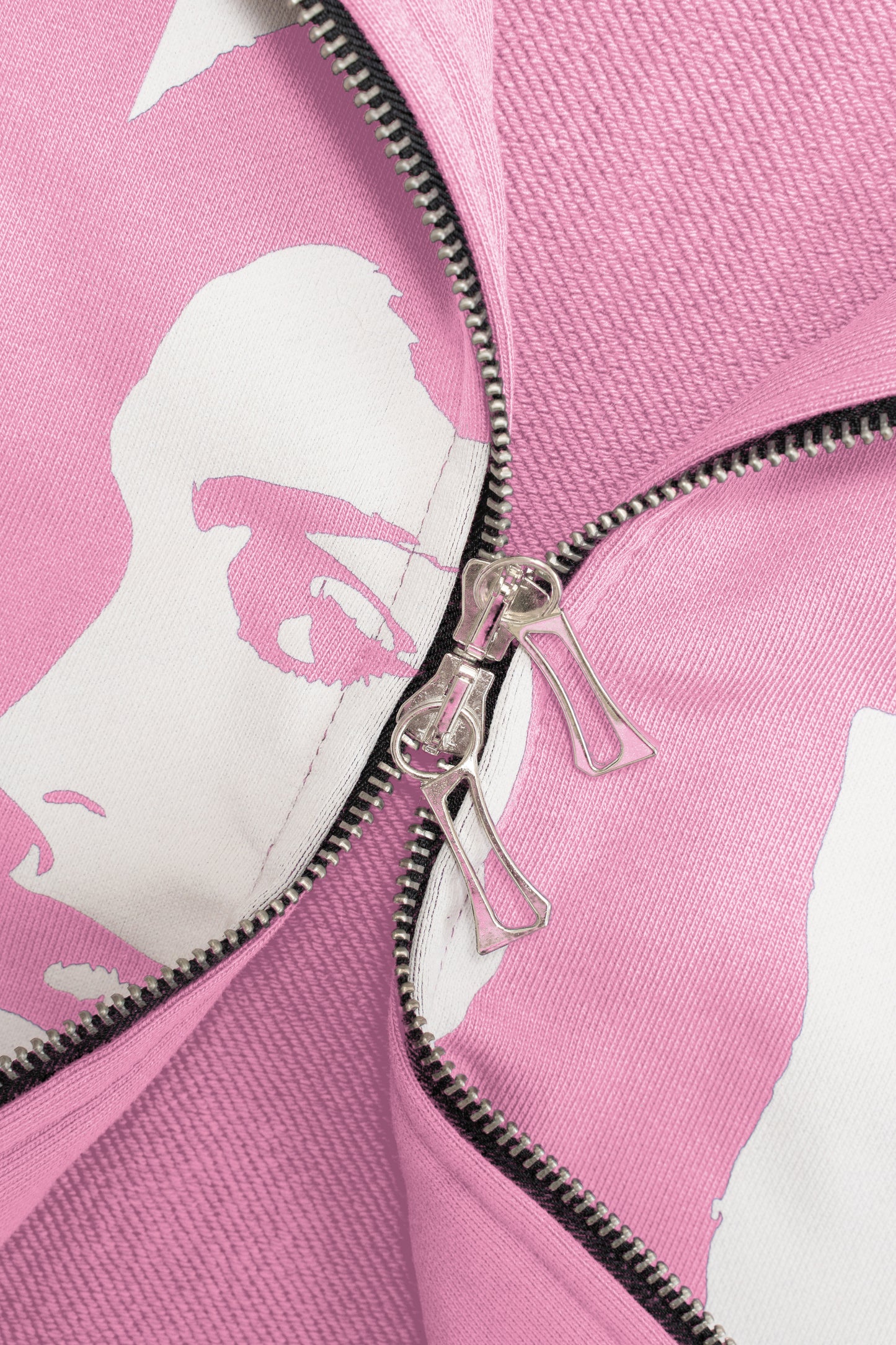 CROSS ZIP HOODIE CANDY PINK