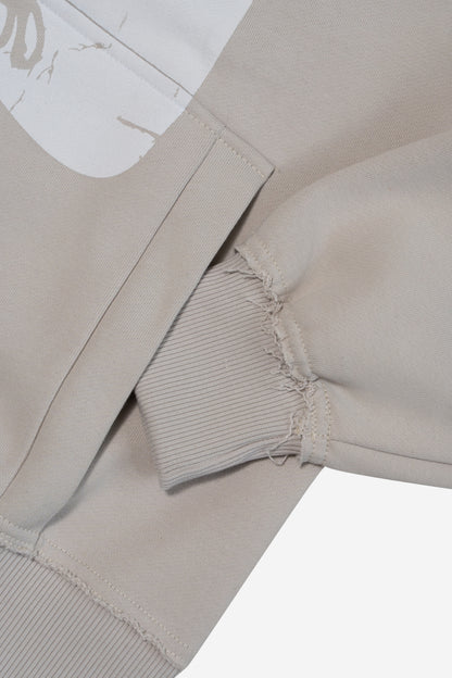 Cross Zip Hoodie Grey