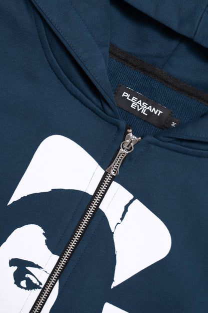 Cross Zip Hoodie Grey