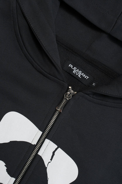 CROSS ZIP HOODIE SLATE GREY