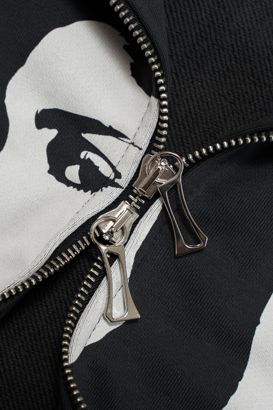 CROSS ZIP HOODIE SLATE GREY