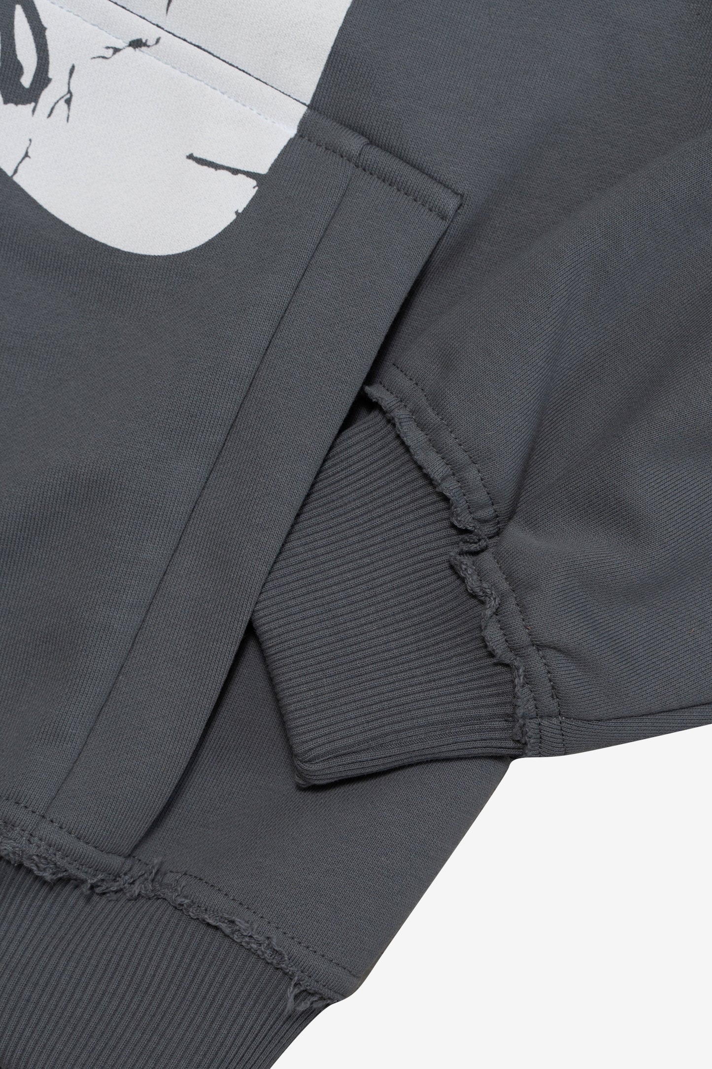 Cross Zip Hoodie Grey