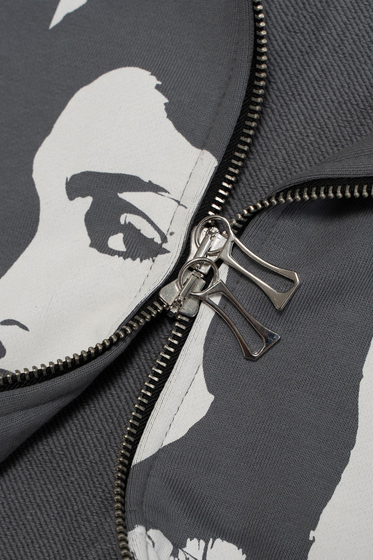 Cross Zip Hoodie Grey