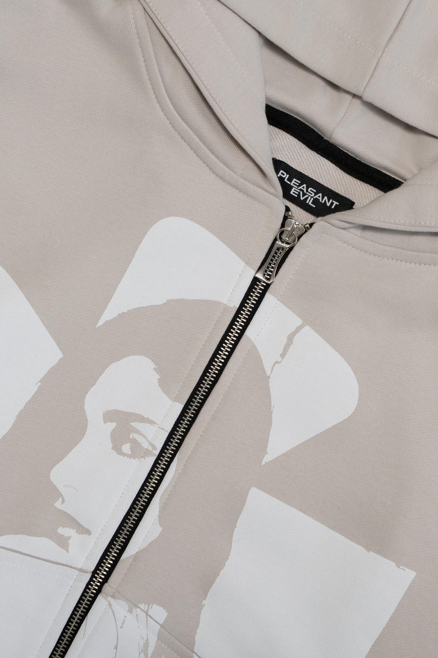 Cross Zip Hoodie Grey