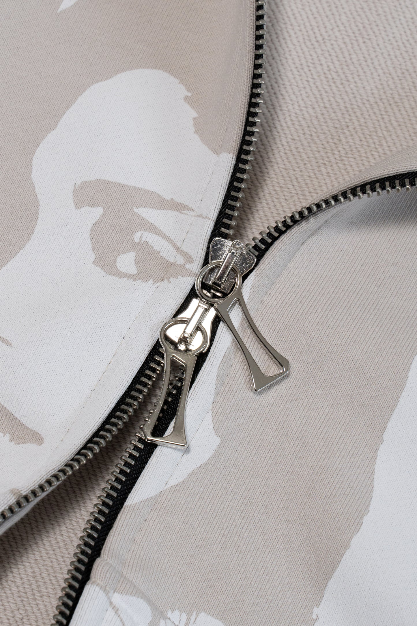 Cross Zip Hoodie Grey
