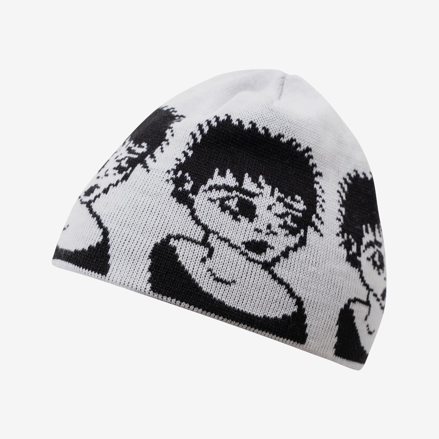 EMO WHITE BEANIE