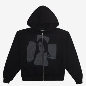 Cross Zip Hoodie Grey