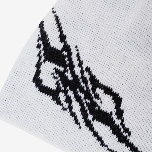 TRIBAL BEANIE WHITE